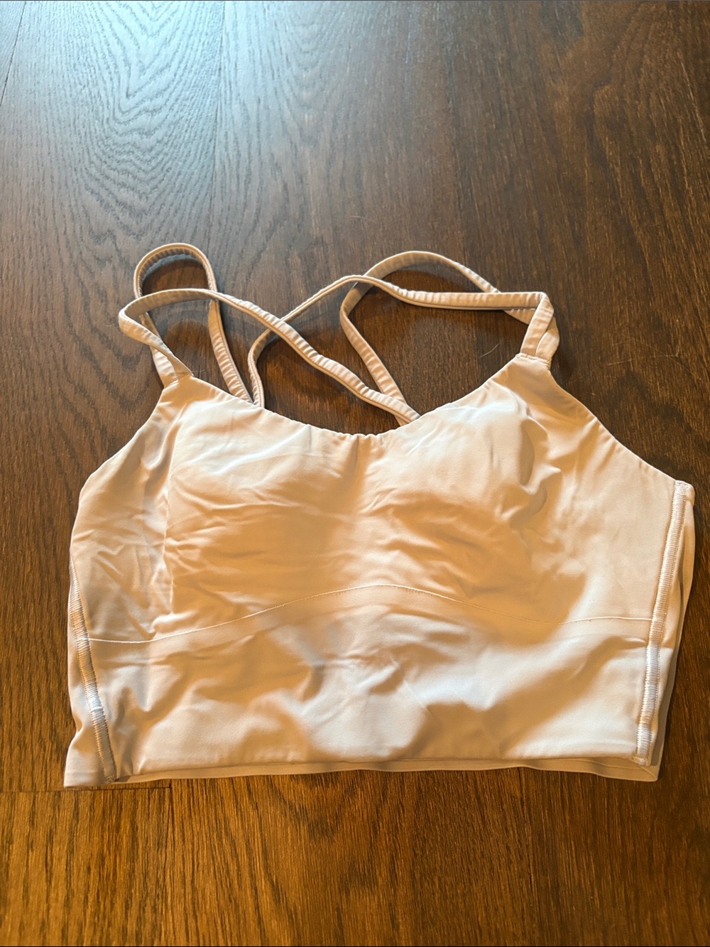 Light Blue Lululemon Strappy Crop Bralette - Women Intimates Size 4